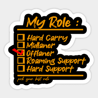 offlaner role play game Sticker